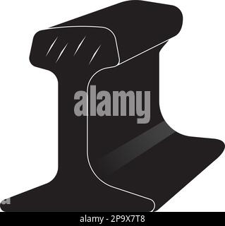 illustration de l'icône de vecteur de symbole de profil de poutre métallurgique en acier Illustration de Vecteur