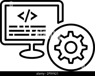 Entrée de codage, icône de programmation. Design élégant et vecteur entièrement modifiable pour une utilisation commerciale, des fichiers imprimés et des présentations, des supports promotionnels, Illustration de Vecteur
