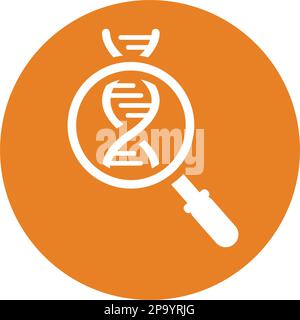 Génétique, recherche, icône test ADN. Design élégant et vecteur entièrement modifiable pour les projets commerciaux, les supports d'impression, le Web ou tout type de conception. Illustration de Vecteur