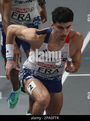 ANDANT Téo de France 4 x 400m Relais hommes finale lors des Championnats européens d'athlétisme en salle 2023 sur 5 mars 2023 à l'aréna Atakoy à Istanbul, Turquie - photo Laurent Lairys / DPPI Banque D'Images