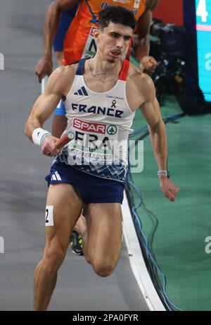 ANDANT Téo de France 4 x 400m Relais hommes finale lors des Championnats européens d'athlétisme en salle 2023 sur 5 mars 2023 à l'aréna Atakoy à Istanbul, Turquie - photo Laurent Lairys / DPPI Banque D'Images