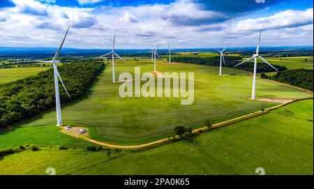 Turbines éoliennes à la passerelle Banque D'Images