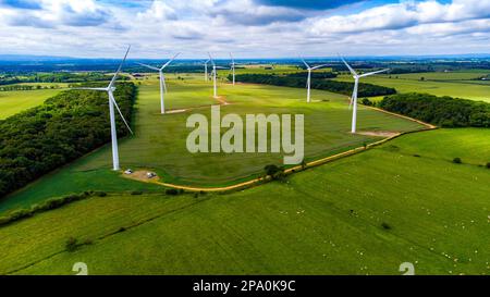 Turbines éoliennes à la passerelle Banque D'Images