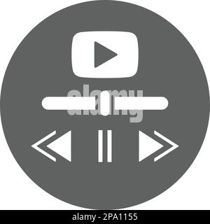 Lecture vidéo, icône de lecteur - idéal pour la conception et le développement de sites Web, de fichiers imprimés et de présentations, de supports promotionnels, d'illustrations ou Illustration de Vecteur