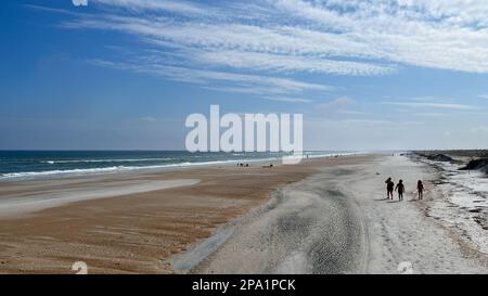 Île Amelia, FL Etats-Unis - 21 octobre 2023: La plage au parc national de l'île Little Talbot près de l'île Amelia, FL Banque D'Images