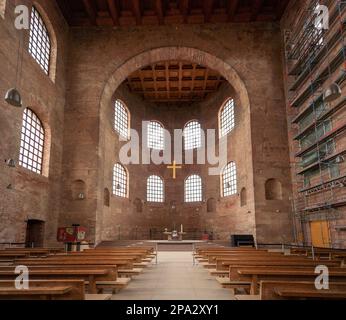 Aula Palatina (Basilique de Constantine) intérieur - Trèves, Allemagne Banque D'Images