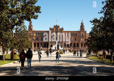 Plaza de España, Séville, Andalousie, Espagne Banque D'Images