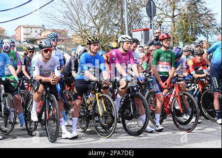 Osimo, Italie. 11th mars 2023. Départ de la scène pendant 6 étapes - Osimo Stazione - Osimo, Cyclisme Tirreno Adriatico à Osimo, Italie, 11 mars 2023 crédit: Agence de photo indépendante/Alamy Live News Banque D'Images