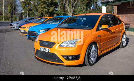 2007 Ford Focus ST-3, exposé à l'assemblée Ford tenue au Bicester Heritage Centre le 26th février 2023. Banque D'Images