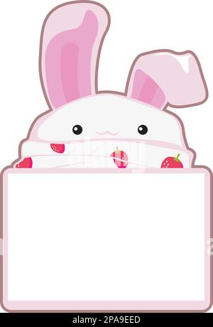 lapin lapin vecteur message message bulle note papier illustration dessin animé Illustration de Vecteur