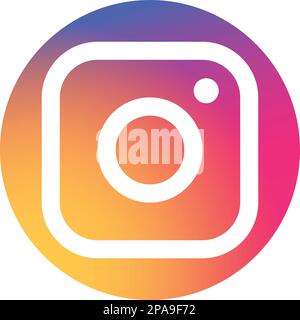 Logo Instagram. Insta réaliste icône de médias sociaux logotype sur un fond transparent. Illustration de Vecteur