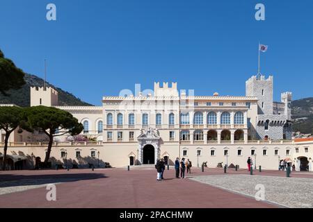 Monaco-ville, Monaco - 28 mars 2019 : le Palais du Prince de Monaco est la résidence officielle du Prince souverain de Monaco. Construit en 1191 en tant que GE Banque D'Images