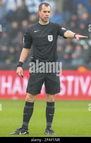 Arbitre Peter Bankes pendant le match de championnat de pari de Sky Swansea City vs Middlesbrough au Swansea.com Stadium, Swansea, Royaume-Uni, 11th mars 2023 (photo de Gareth Evans/News Images) Banque D'Images