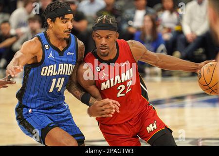 Orlando, Floride, États-Unis, 11 mars 2023, Miami Heat forward Jimmy Butler #22 pendant le match à l'Amway Center. (Crédit photo : Marty Jean-Louis/Alay Live News Banque D'Images