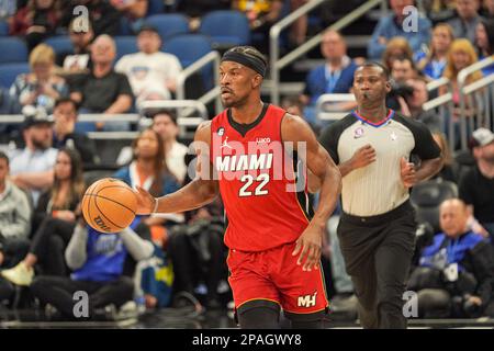 Orlando, Floride, États-Unis, 11 mars 2023, Miami Heat forward Jimmy Butler #22 pendant le match à l'Amway Center. (Crédit photo : Marty Jean-Louis/Alay Live News Banque D'Images