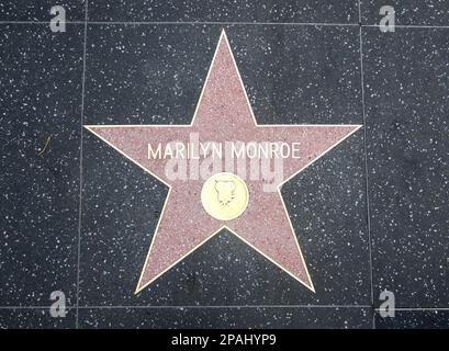 Hollywod, États-Unis. 11th mars 2023. L'étoile Marilyn Monroe est exposée sur le Hollywood Walk of Fame tandis que les préparatifs se poursuivent pour les Academy Awards 95th dans la section Hollywood de Los Angeles, samedi, 11 mars 2023. Les gagnants des Oscars seront annoncés au cours d'une émission télévisée ABC sur 12 mars. Photo de John Angelillo/UPI crédit: UPI/Alay Live News Banque D'Images