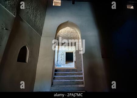 À l'intérieur du fort de Bahla, classé au patrimoine mondial de l'UNESCO, Bahla, Oman Banque D'Images