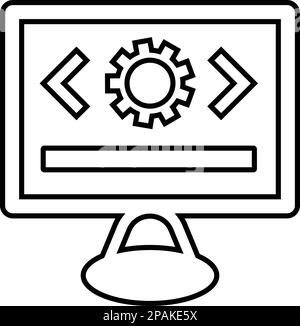 Icône de développement Web - utilisation à des fins commerciales, sur des supports d'impression, sur le Web ou tout type de projet de conception. Fichier EPS vectoriel. Illustration de Vecteur