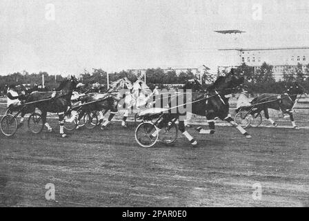 Compétitions à l'hippodrome de Moscou sur 10 juin 1910. Photo de 1910. Banque D'Images