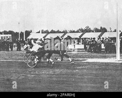 Compétitions à l'hippodrome de Moscou sur 10 juin 1910. Photo de 1910. Banque D'Images