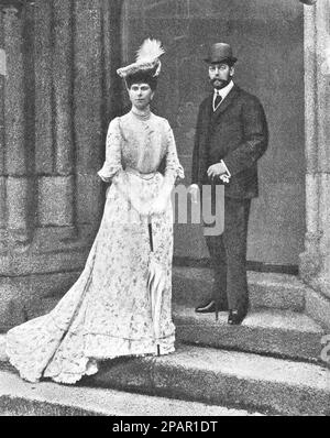 Le roi George V et la reine Mary. Photo de 1910. Banque D'Images
