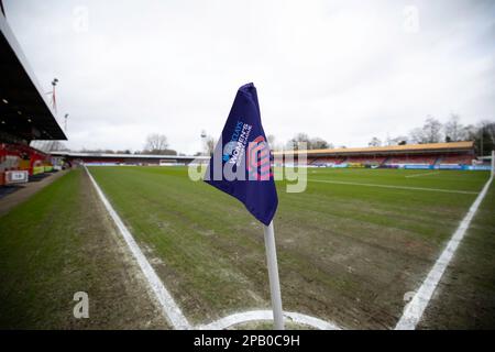Crawley, Royaume-Uni. 12th mars 2023. Crawley, Angleterre, 12 mars 2023 : la vue générale à l'intérieur du stade Broadfield avant le match de football de la Super League féminine de Barclays FA entre Brighton et Manchester City au stade Broadfield de Crawley, en Angleterre. (James Whitehead/SPP) crédit: SPP Sport Press photo. /Alamy Live News Banque D'Images
