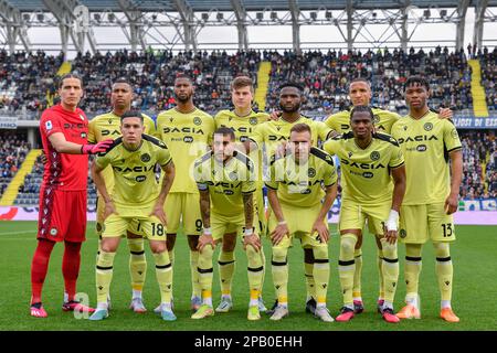 Stade Carlo Castellani, Empoli, Italie, 11 mars 2023, Udinese Calcio équipe de la gamme pendant Empoli FC vs Udinese Calcio - italian soccer série A match Credit: Live Media Publishing Group/Alay Live News Banque D'Images