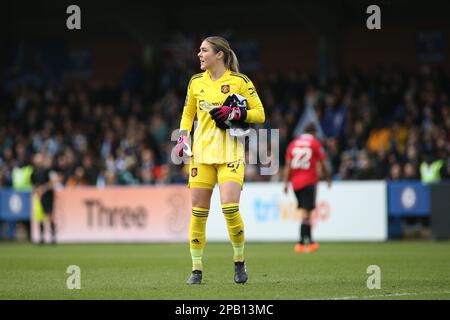 Londres, Royaume-Uni. 12th mars 2023. Londres, 12 mars 2023: Mary Earps (27 Manchester United) pendant le match de la Barclays FA Womens Super League entre Chelsea et Manchester United à Kingsmeadow, Londres, Angleterre. (Pedro Soares/SPP) crédit: SPP Sport presse photo. /Alamy Live News Banque D'Images