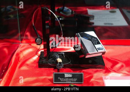 Lecteur de cassettes utilisé par Michael J. Fox dans Back to the future Banque D'Images