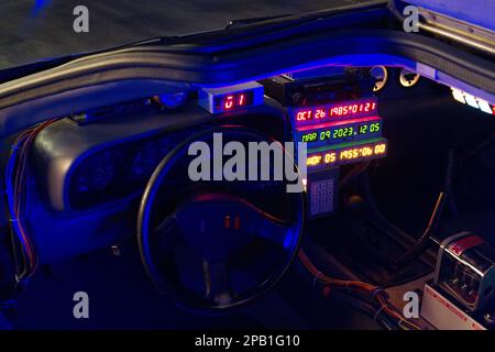 DeLorean Time machine from Back to the future Banque D'Images