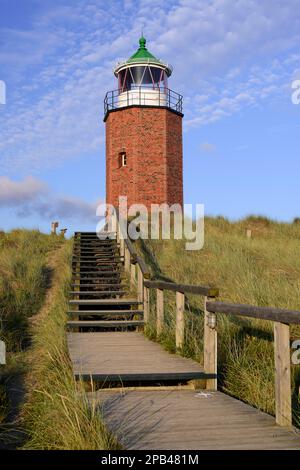 Petit phare, Quermatenfeuer, Kampen, Sylt, Iles frisonnes du Nord, Frise du Nord, Schleswig-Holstein, Allemagne, Europe Banque D'Images