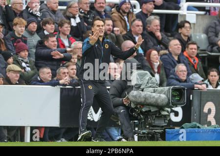 Newcastle, Royaume-Uni. 12th mars 2023. Julen Lopetegui, directeur de Wolverhampton Wanderers, réagit lors du match de première ligue Newcastle United contre Wolverhampton Wanderers à St. James's Park, Newcastle, Royaume-Uni, 12th mars 2023 (photo de Mark Cosgrove/News Images) à Newcastle, Royaume-Uni, le 3/12/2023. (Photo de Mark Cosgrove/News Images/Sipa USA) crédit: SIPA USA/Alay Live News Banque D'Images