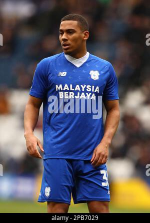 Andy Rinomhota, de Cardiff City, lors du match de championnat Sky Bet à Deepdale, Preston. Date de la photo: Samedi 11 mars 2023. Banque D'Images