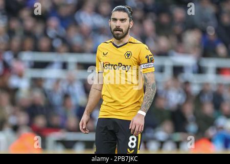 Newcastle, Royaume-Uni. 12th mars 2023. Rubén Neves #8 de Wolverhampton Wanderers pendant le match de Premier League Newcastle United contre Wolverhampton Wanderers à St. James's Park, Newcastle, Royaume-Uni, 12th mars 2023 (photo de Mark Cosgrove/News Images) à Newcastle, Royaume-Uni, le 3/12/2023. (Photo de Mark Cosgrove/News Images/Sipa USA) crédit: SIPA USA/Alay Live News Banque D'Images