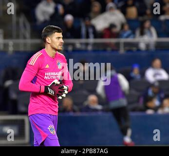 Kansas City, États-Unis. 16th novembre 2022. Jonathan Bond, gardien de but de la Galaxie de Los Angeles. Le KC sportif a accueilli la Galaxy dans une grande ligue de football sur 11 mars 2023 au stade Children's Mercy Park à Kansas City, Kansas, États-Unis. Photo par Tim Vizer/Sipa USA crédit: SIPA USA/Alay Live News Banque D'Images