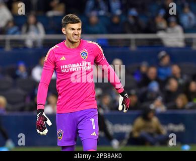 Kansas City, États-Unis. 16th novembre 2022. Jonathan Bond, gardien de but de la Galaxie de Los Angeles (1). Le KC sportif a accueilli la Galaxy dans une grande ligue de football sur 11 mars 2023 au stade Children's Mercy Park à Kansas City, Kansas, États-Unis. Photo par Tim Vizer/Sipa USA crédit: SIPA USA/Alay Live News Banque D'Images