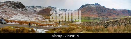 Ruines du fort romain sur Hardknot Pass, Lake District National Park, Cumbria, Royaume-Uni Banque D'Images