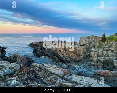Formation rocheuse côtière du Maine Banque D'Images