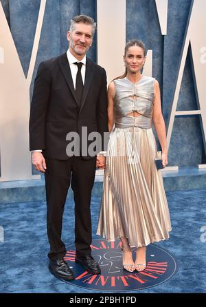 Beverly Hills, États-Unis. 12th mars 2023. Amanda Peete et David Benioff arrivent à la Vanity Fair Oscar Party qui s'est tenue au Wallis Annenberg Center for the Performing Arts on 12 mars 2023 à Beverly Hills, CA. © OConnor-Arroyo / AFF-USA.com crédit: AFF/Alamy Live News Banque D'Images