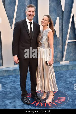 Beverly Hills, États-Unis. 12th mars 2023. Amanda Peete et David Benioff arrivent à la Vanity Fair Oscar Party qui s'est tenue au Wallis Annenberg Center for the Performing Arts on 12 mars 2023 à Beverly Hills, CA. © OConnor-Arroyo / AFF-USA.com crédit: AFF/Alamy Live News Banque D'Images