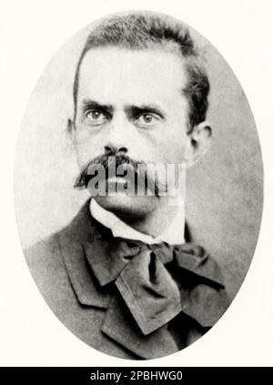 1880 CA , Roma , Italie : le portrait officiel du futur roi d'Italie UMBERTO I di SAVOIA ( 1844 - 1900 ). Photo de MONTABONE , Milano - SAVOY - nobili italiani - Nobiltà - reali - royalties - noblesse italienne - foto storica - histoire - bachigi - moustache - collier - colletto - noeud papillon - fiocco - papilllon - cravatta - - - Italie - ITALIA - CASA SAVOIA - REALI - Nogiltà ITALIANA - SAVOIE - NOBLESSE - ROYALTIES - HISTOIRE - FOTO STORICHE - royalties - nobili - portrait - ritrato --- Archivio GBB Banque D'Images