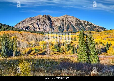 East Beckwith Mountain près de Kebler Pass, Gunnison National Forest, West Elk Mountains, Colorado, États-Unis Banque D'Images