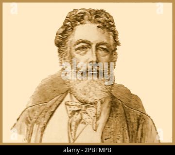 Portrait de Sir Frederick Leighton, connu sous le nom de Baron Leighton en 1st (1830 – 1896), un portrait de gravure datant de 19th ans, peintre britannique connu pour ses œuvres bibliques et classiques. Banque D'Images