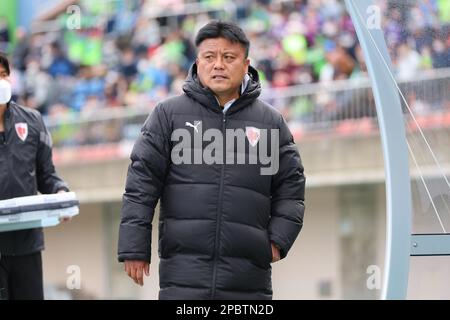 Cho Kwi Jae (Sanga), 12 MARS 2023 - football : 2023 J1 rencontre de ligue entre Shonan Bellmare 0-2 Kyoto Sanga F.C. au stade de Lemongas Hiratsuka, Kanagawa, Japon. (Photo de Naoki Morita/AFLO SPORT) Banque D'Images