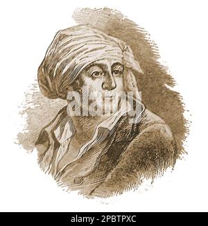 Un vieux portrait gravé du révolutionnaire français Jean Paul Marat (1743 – 1793).Marat faisait partie de la direction de la commune de Paris de la section Cordeliers et devint un chef du mouvement de la Révolution en 1789 . Il est né à Boudry, en Prusse (aujourd'hui la Suisse) et a passé un certain temps à Newcastle sur Tyne, en Angleterre-- une gravure ancienne portrait du révolutionnaire français Jean Paul Marat (1743 – 1793). Marat fait partie de la direction de la commune de Paris de la section des Cordeliers et est revenu un chef de file du mouvement de la révolution en 1789. Banque D'Images