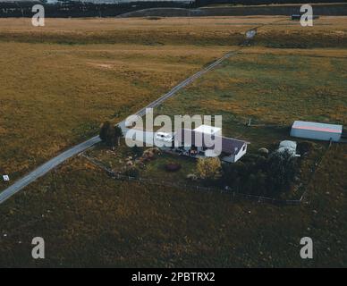 Ferme à Taupo, Nouvelle-Zélande Banque D'Images