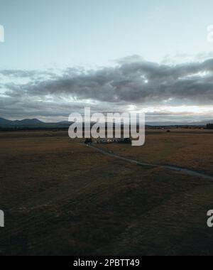 Ferme à Taupo, Nouvelle-Zélande Banque D'Images