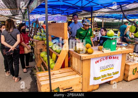 Marché agricole de Keningau Sabah Bornéo Malaisie Banque D'Images