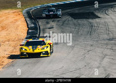 Sebring, Floride, États-Unis - 13/03/2023, 33 KEATING Ben (états-unis), VARRONE Nicolas (arg), CATSBURG Nicky (nld), Corvette Racing, Chevrolet Corvette C8.R, Action pendant le Prologue du Championnat du monde d'endurance 2023 de la FIA, de 11 mars à 12, 2023 sur le circuit international de Sebring à Sebring, Floride, Etats-Unis - photo Thomas fenêtre / DPPI Banque D'Images