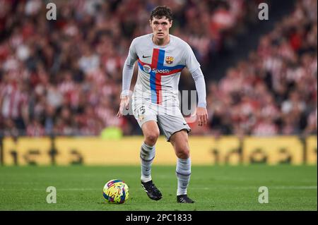 Bilbao, Espagne. 12 mars 2023, Andreas Christensen du FC Barcelone lors du match de la Liga entre le club athlétique et le FC Barcelone, a joué au stade San Mames sur 12 mars 2023 à Bilbao, en Espagne. (Photo de Cesar Ortiz / PRESSIN) Banque D'Images